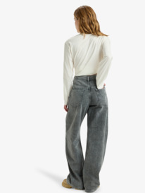 7 Milla Wide Leg Regular Mid - Cropped for Women Grey ERJDP03312 Roxy