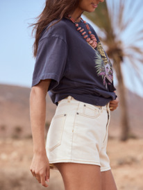 1 Chlo  Natural - Relaxed Fit Denim Short for Women Yellow ERJDS03323 Roxy