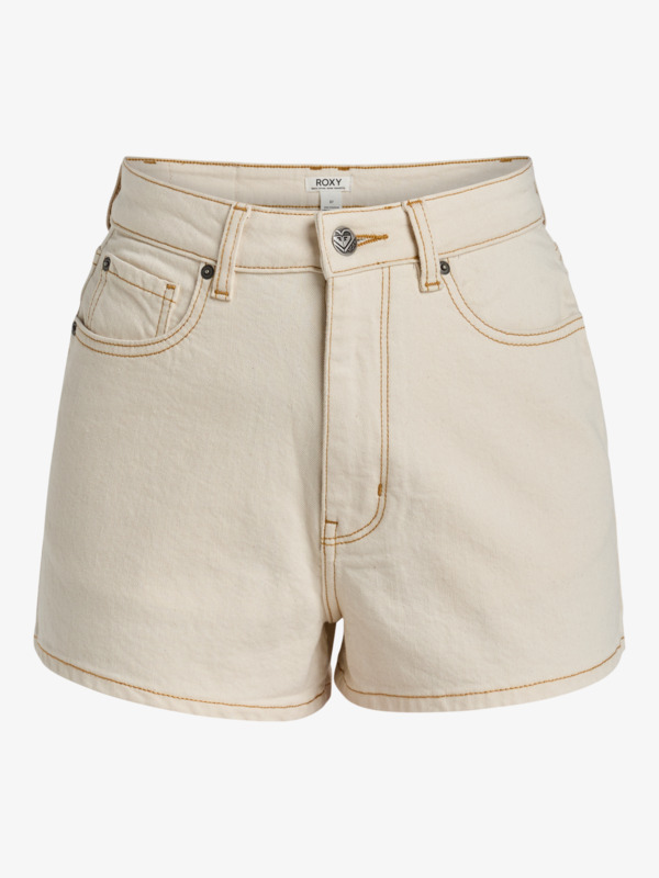 14 Chlo  Natural - Relaxed Fit Denim Short for Women Yellow ERJDS03323 Roxy