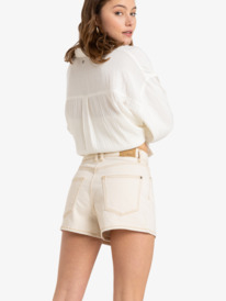 12 Chlo  Natural - Relaxed Fit Denim Short for Women Yellow ERJDS03323 Roxy