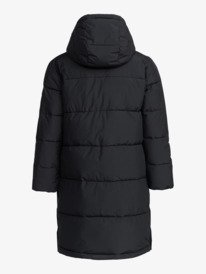 16 Test Of Time - Long Hooded Puffa Jacket for Women Black ERJJK03513 Roxy