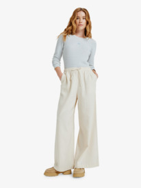 0 Lekeitio Break Mid - Easy Wear Lightweight Trousers for Women Beige ERJNP03545 Roxy