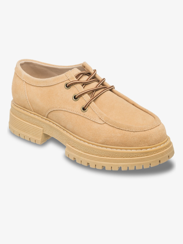 2 Work It Low - Leather Shoes for Women Beige ERJS700004 Roxy