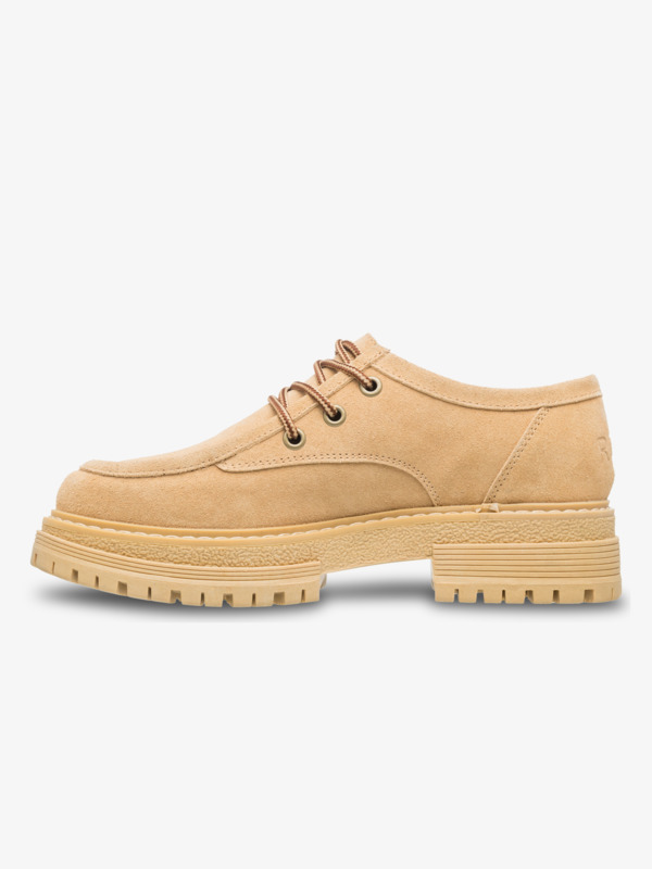 5 Work It Low - Leather Shoes for Women Beige ERJS700004 Roxy