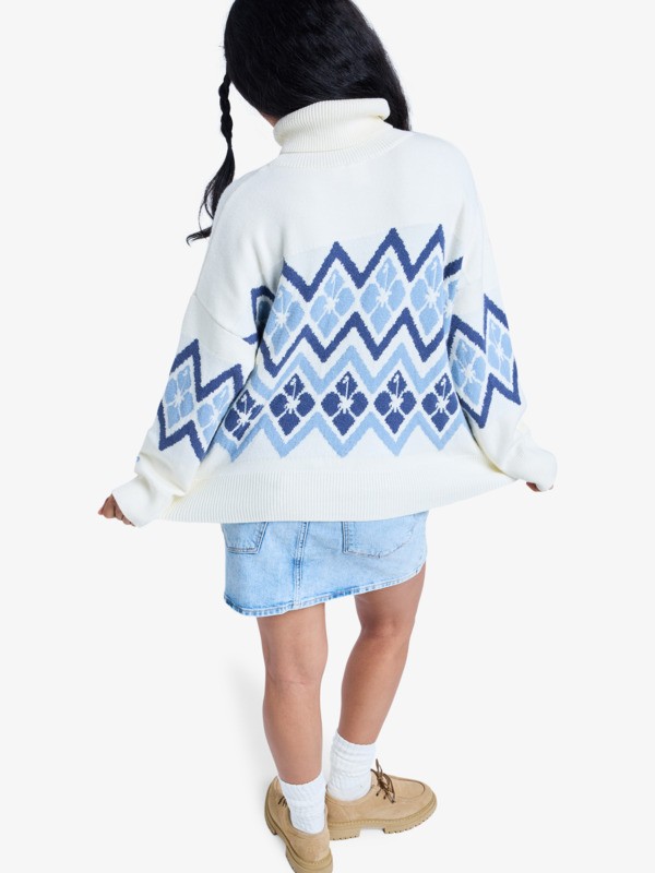 6 Saltwater Lover - Turtleneck Jumper for Women White ERJSW03673 Roxy