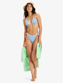 5 Kauai Tiki Tri - Triangle Bikini Top for Women Blue ERJX305565 Roxy