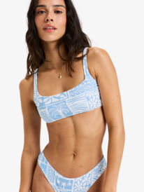 2 Flowers Wave Bralette - Bikini Top for Women Blue ERJX305575 Roxy