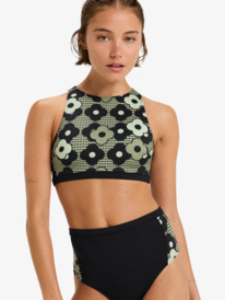 0 Roxy Pro Wave Crop Top Pt - Bikini Top for Women Black ERJX305583 Roxy