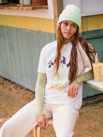 0 Hangloose Poster - Short Sleeve T-Shirt for Women White ERJZT06018 Roxy