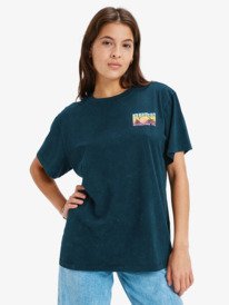 0 Sunnyoversize Optic Wash - Oversized T-Shirt for Women Black ERJZT06022 Roxy