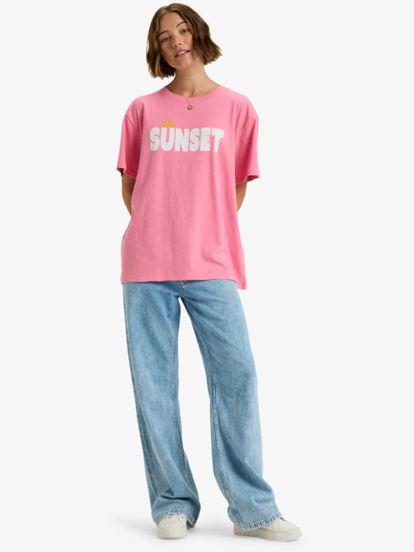 2 Sunny Easy - Short Sleeve T-Shirt for Women Pink ERJZT06033 Roxy