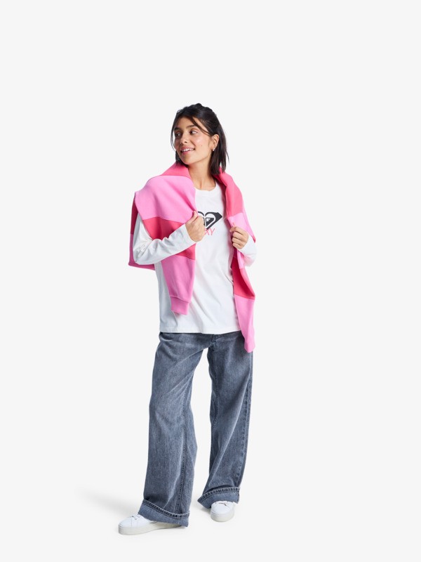2 Hangloose Art - Long Sleeve T-Shirt for Women White ERJZT06035 Roxy